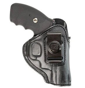 Max Carry Black Leather IWB Revolver Holster for 6 Shot 3" Inch Barrel Revolvers - Picture 1 of 10