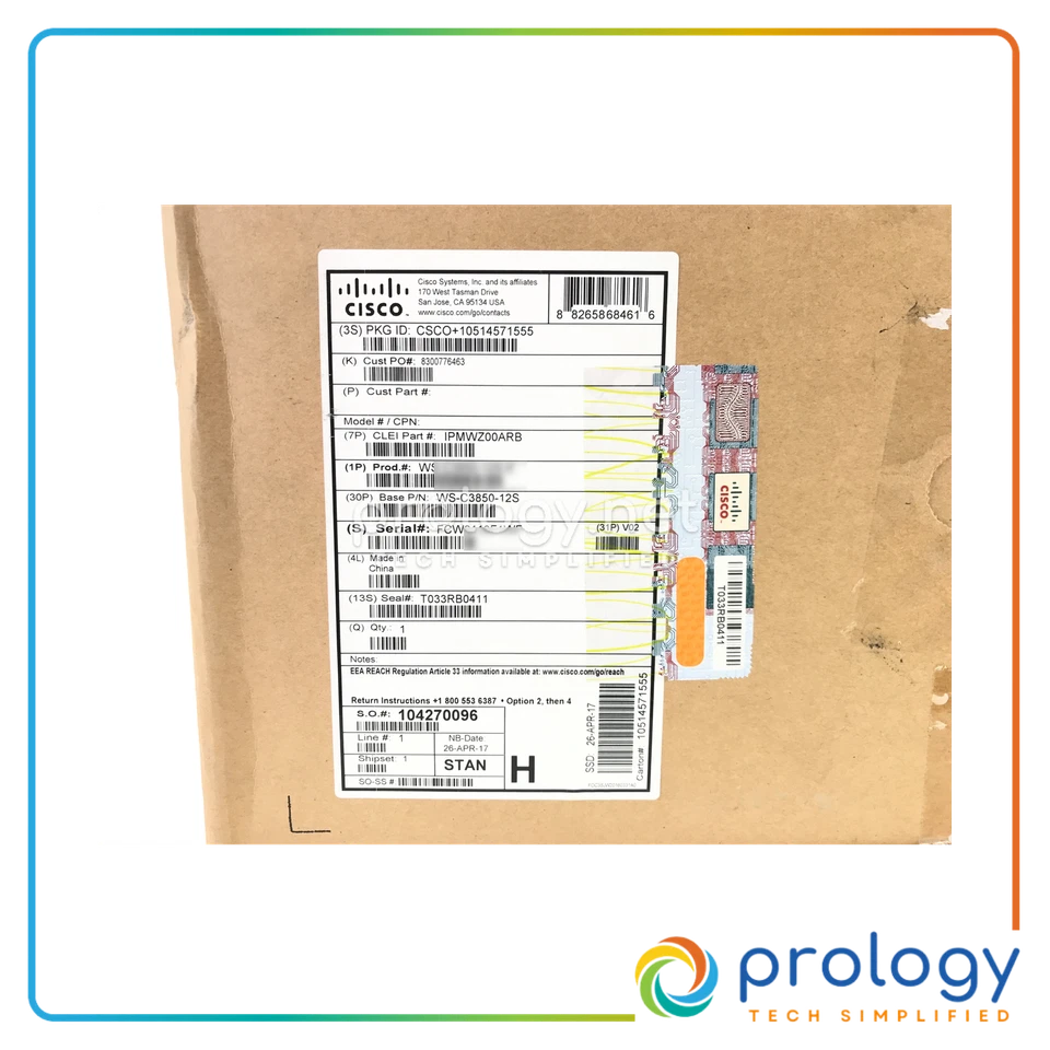 *Brand New* Cisco WS-C3850-12S-S Catalyst 3850 12x GE SFP IP Base Layer 3 Switch - Image 1 of 4