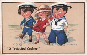 WW1 DONALD McGILL A Protected Cruiser Patriotic Military Postcard - Picture 1 of 2
