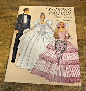 Wedding Fashion Paper Dolls paperback book by Tom Tierney Uncut Vintage 1993 - Picture 1 of 8