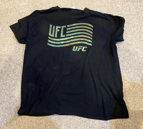 UFC Reebok Mens Camo Flag Print Graphic T-Shirt XXL Cover