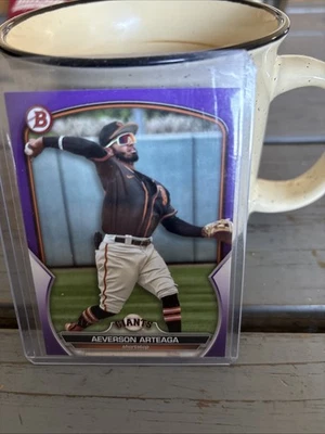 2023 Bowman - Prospects Aeverson Arteaga #BP-60 Purple /250 (RC) - Image 1 of 2