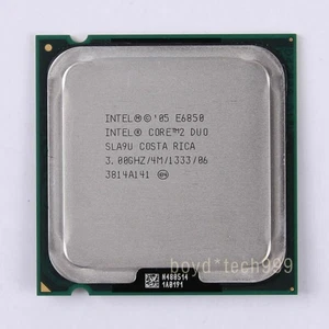 Procesador Intel Core 2 Duo E6850 3,0 GHz/4 M/1333 MHz (SLA9U) LGA 775 CPU de doble núcleo - Imagen 1 de 1