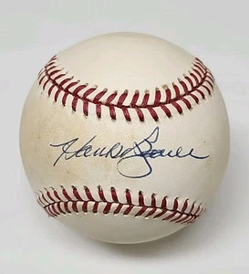 Hank Bauer Signed Auto Rawlings Official American League Baseball YANKEES  - Picture 1 of 3