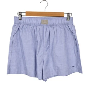 J.Crew Damen End On End Baumwolle Boxershorts Hortensie Blau Größe Large Neu mit Etikett - Bild 1 von 6
