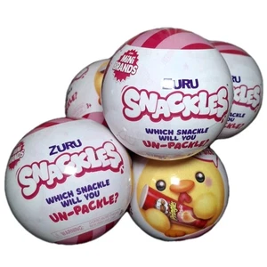 Lot Of 5 Zuru Mini Brands Snackles Series 1 5" Plush Mystery Capsules Sealed Toy - Picture 1 of 5