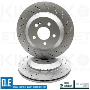 Für Mercedes S-KLASSE S500 W222 Heck Kreuz Gebohrt Paar Bremsscheiben 320mm - Bild 1 von 6