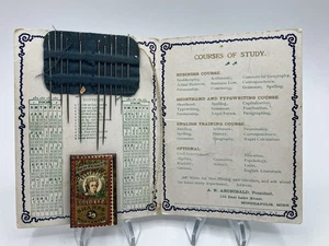 c. 1905 Antik Martha Washington Nähnadeln Buch Elliptisch Gold Augen Scharf - Bild 1 von 5