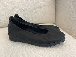 Aetrex Brianna Ballet Plano Talla 41 EE. UU. 10 Cuero Negro Soporte Arco Comodidad NUEVO - Imagen 1 de 7