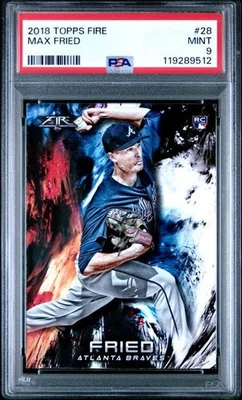 2018 MAX FRIED Topps FIRE #28 PSA 7 9 MINT RC - Image 1 of 2