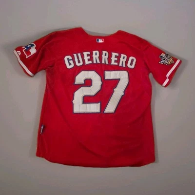Camiseta deportiva 2010 Serie Mundial Texas Rangers Cool Base Majestic talla 50 Guerrero #27  Foto 1 de 4