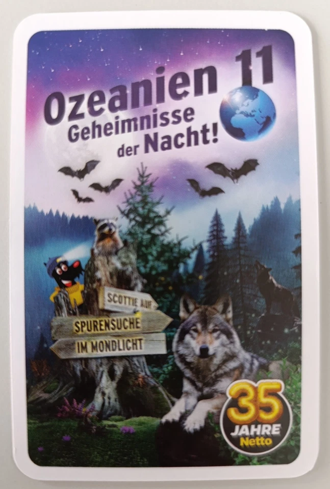 CARTAMUNDI DEUTSCHLAND GMBH Auswahl Netto Ozeanien 11 Geheimnisse der Nacht Sammelkarten Glitzerkarten 1-108
