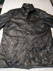 Outdoor Exchange Genuine Leather Jacket Men’s Large Tall Vintage 90’s Button Up - Picture 1 of 7