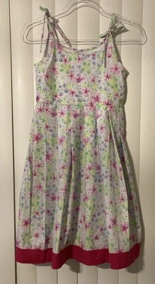 Isabel Garreton Girls White Pink Floral Dress Size 8 NWT Easter Spring Vacation - Изображение 1 из 4
