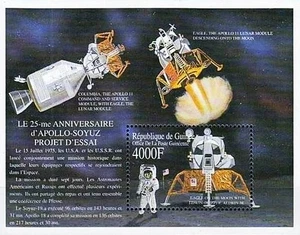 GUINEA 2000	 SPACE HISTORY / APOLLO-SOYUZ S/S  MNH neuf CV$6.00 - Picture 1 of 1