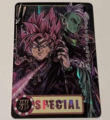 2024 Drip Card Rose Goku Black Zamasu Tattoo Dragon Ball Z Anime Prism Holo Foil - Image 1 of 4