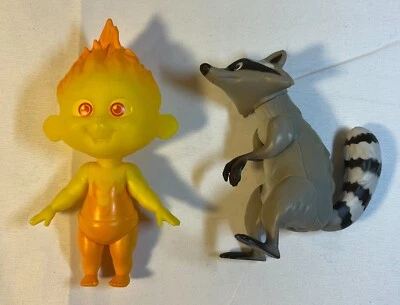 迪士尼皮克斯 Incredibles 2 4 英寸动作玩偶 - Fire Jack & Raccoon - Jakks — 第 1/2 张图片
