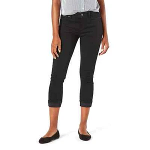 Capri Signature by Levi Strauss & Co. Para mujer moderno tiro medio negro talla 22 - Imagen 1 de 3