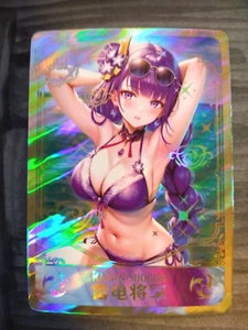 UR Beautiful Waifu Card - Raiden Shogun - Goddess Story Genshin Impact FOIL - Picture 1 of 2