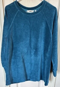 Soft Surroundings Women Size Small Blue Corduroy Long Sleeve Sweater - Picture 1 of 6