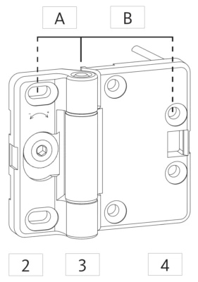 GU-ITALIA Kit Cerniera GU 922 925 snodata per scorrevole a libro col. ARGENTO a - Immagine 1 di 3