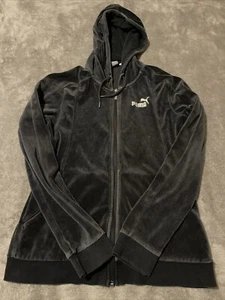 Girls Puma Velour Jacket Gray Size Large  - Picture 1 of 7