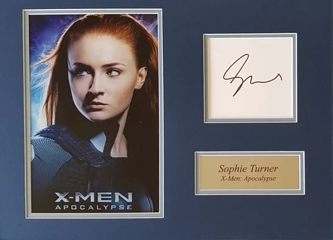 SOPHIE TURNER Signed 16x12 Photo Display DARK PHOENIX X-MEN COA Cover