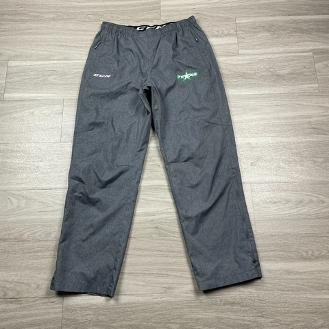 Dallas Stars Pants Mens Large Gray CCM NHL Hockey Ankle Zip Cover