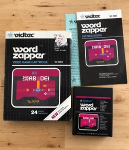 Word Zapper Atari 2600 7800 Vintage Completo Juego Manual Caja Limpio Funciona - Imagen 1 de 4