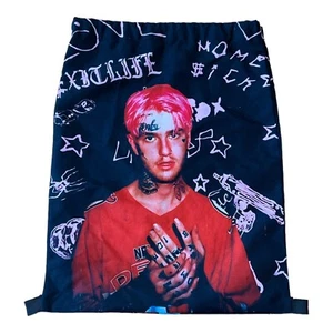 Bolso con cordón Lil Peep Hellboy tal como está problemas tapiz artesanal rap raro - Imagen 1 de 9