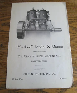 1906 (Circa) Hartford Model X Marine Motor Brochure Gray & Prior Hartford - Picture 1 of 3