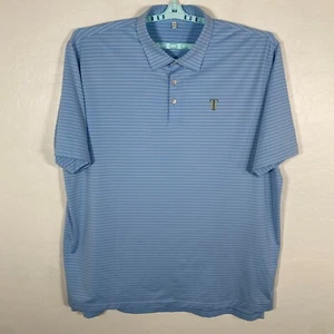 Peter Millar Poloshirt Herren 2XL Blau Golf Sommer Komfort Performance Gestreift - Bild 1 von 9