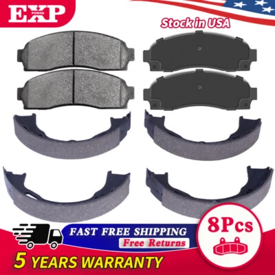 Front Ceramic Brake Pads & Rear Parking Shoes Kits For 2003 2004 Ford Ranger - Image 1 of 4