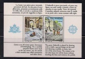 San Marino  1989  Sc #1171  Europa  s/s  CTO  MNH  OG  (41143) - Picture 1 of 1