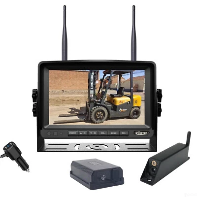 Wireless 7" DVR Monitor Standby Mode Forklift Front View Camera Laser Magnetic - Image 1 of 4