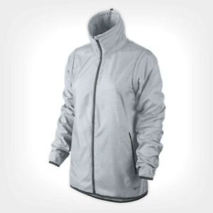 589125-012 NWT Women's Nike Lux Iridescent Convertible Running Jacket Wolf Grey