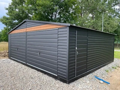 Blechgarage 6x5m Fertiggarage Baucontainer Lagerschuppen Doppelgarage - Bild 1 von 4