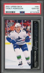 2021-22 Upper Deck Young Guns #481 Vasily Podkolzin RC  PSA 10 Gem Mint - Picture 1 of 2