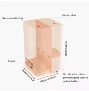 Porta utensili da cucina organizzatore bacchette indipendente, ROSA - Foto 1 di 5