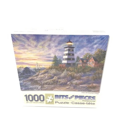 Bits And Pieces Out Of Harm's Way Lighthouse 1000 Piece Jigsaw Puzzle New #7168 - Image 1 of 4