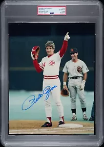1985 Pete Rose "The Record Hit" #4,192 Passing Ty Cobb Signed PSA Type 1 Photo - Picture 1 of 5