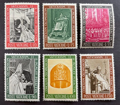 Vatican City 1966 Church Council.  Set of 6 Stamps MNH - Image 1 of 2