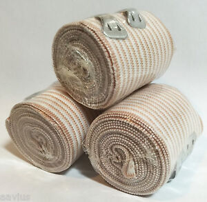 2" x 5 yd Supporting Protective Elastic Bandage Wrap for Sprains Strains 3 Rolls