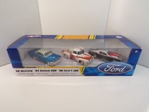 Hot Wheels Ford '68 Mustang '64 Galaxie 500 '56 Ford F-100 Box Set 1:50 Scale