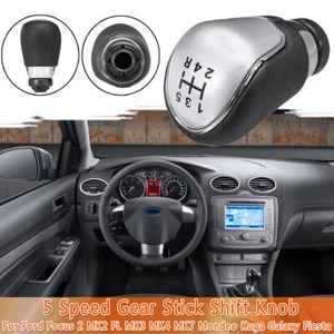 5 Speed Gear Stick Shift Knob For Ford Focus MK2 MK3 C-MAX S-Max B-Max Mondeo - Picture 1 of 10