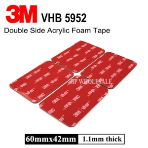 4pcs 3M VHB 5952 High Sticky Acrylic Adhesive Double Sided Foam Tape 60mm*42mm - Picture 1 of 3