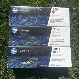 NEU Original HP Color LaserJet 305A CMY Cyan Magenta Gelb Toner CE411A CE413A - Bild 1 von 9