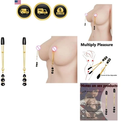 Juego de pinzas para pezones ajustables sin perforación para mujeres estimulación mamaria clítoris Foto 1 de 4