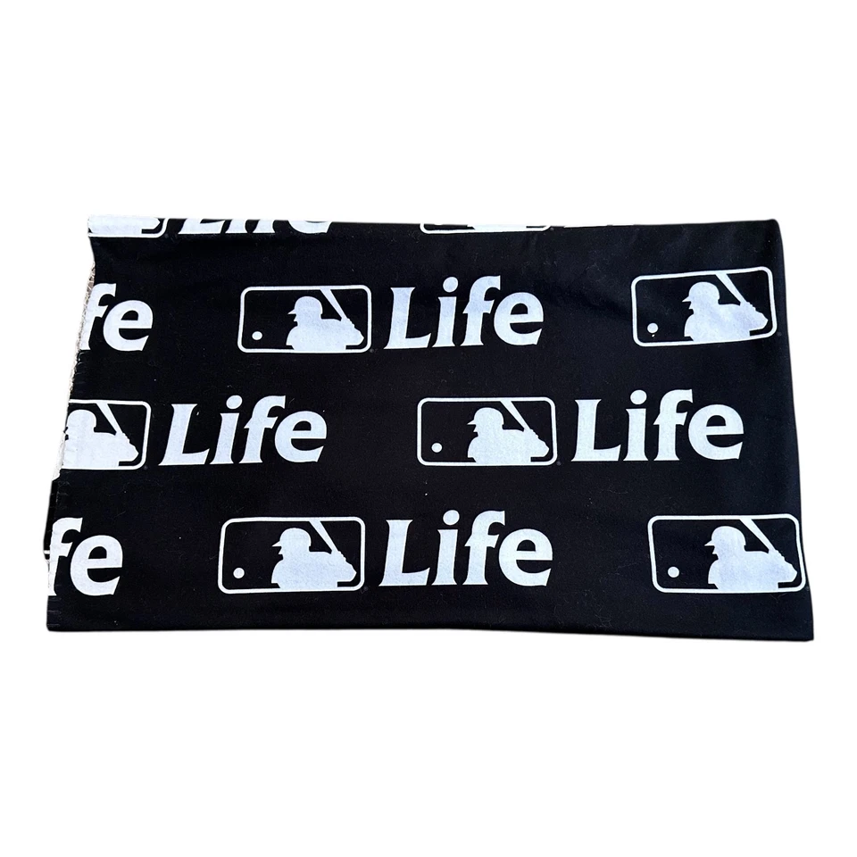 Manta polar MLB Life WinCraft negra gris logotipo de béisbol 50x60 tiro suave Foto 1 de 4