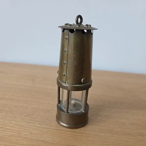 Vintage Miniature Brass Miners Lamp Paperweight 12.5cm x 4.5cm - Picture 1 of 5